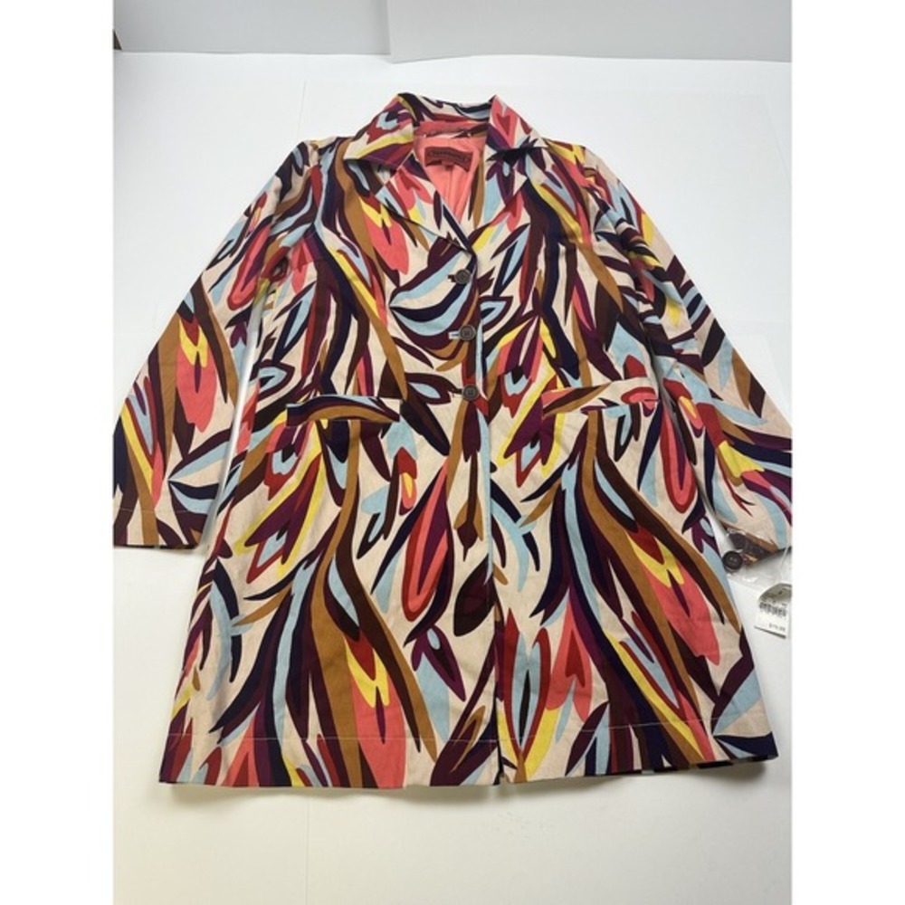 NWT MISSONI for TARGET Multicolor Floral Trench Coat, Small NEW